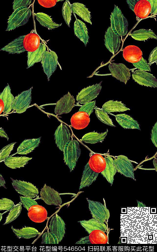 小碎花简约花卉手绘植物水果花卉数码印花华亿平台下载（图片编号: 546504） - 瓦栏（Walan）