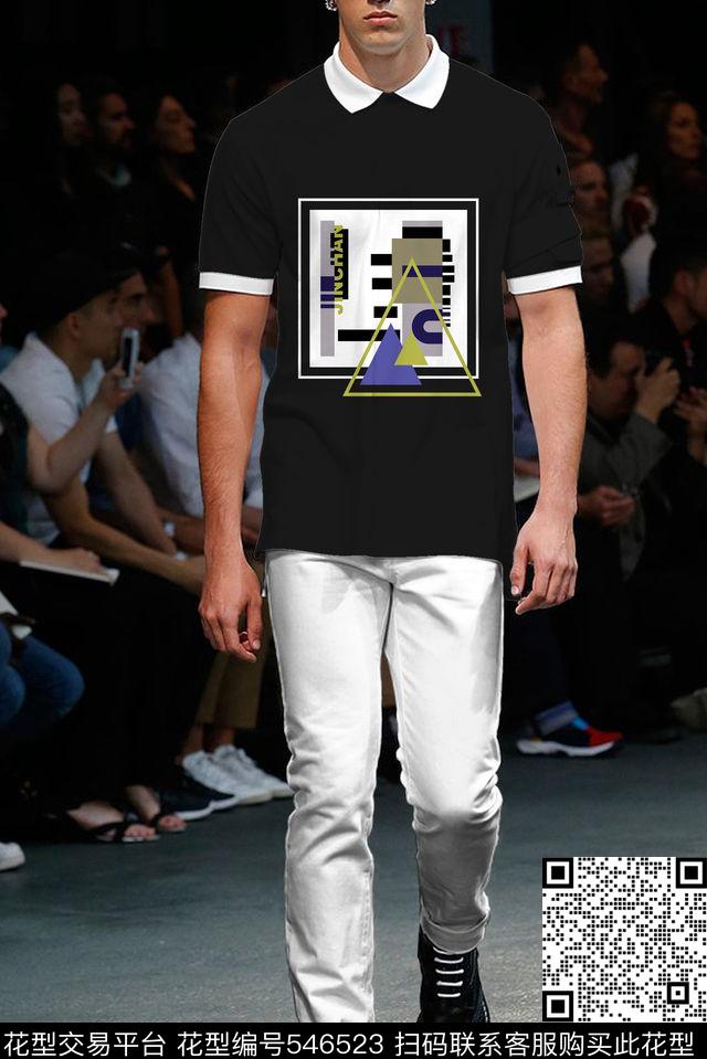 字母T恤卫衣几何三角形传统印花华亿平台下载（图片编号: 546523） - 瓦栏（Walan）