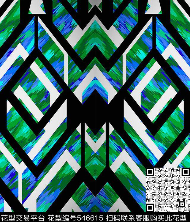 简约几何渐变数码印花华亿平台下载（图片编号: 546615） - 瓦栏（Walan）