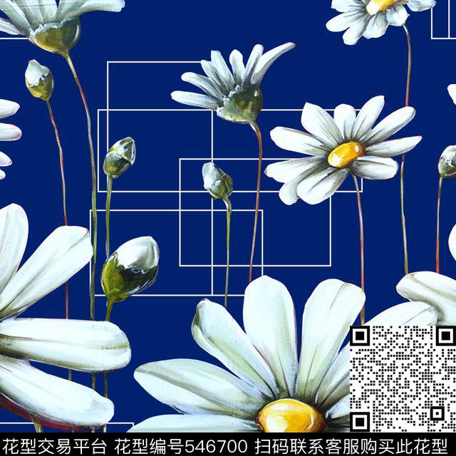 服装设计时尚大牌欧美风格小菊花花卉数码印花华亿平台下载（图片编号: 546700） - 瓦栏（Walan）