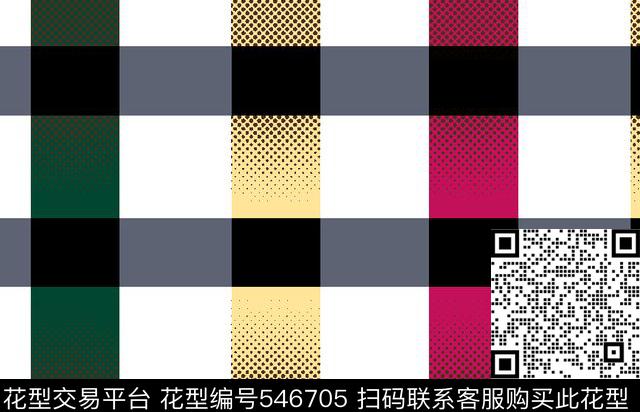 衬衫格子网点传统印花华亿平台下载（图片编号: 546705） - 瓦栏（Walan）