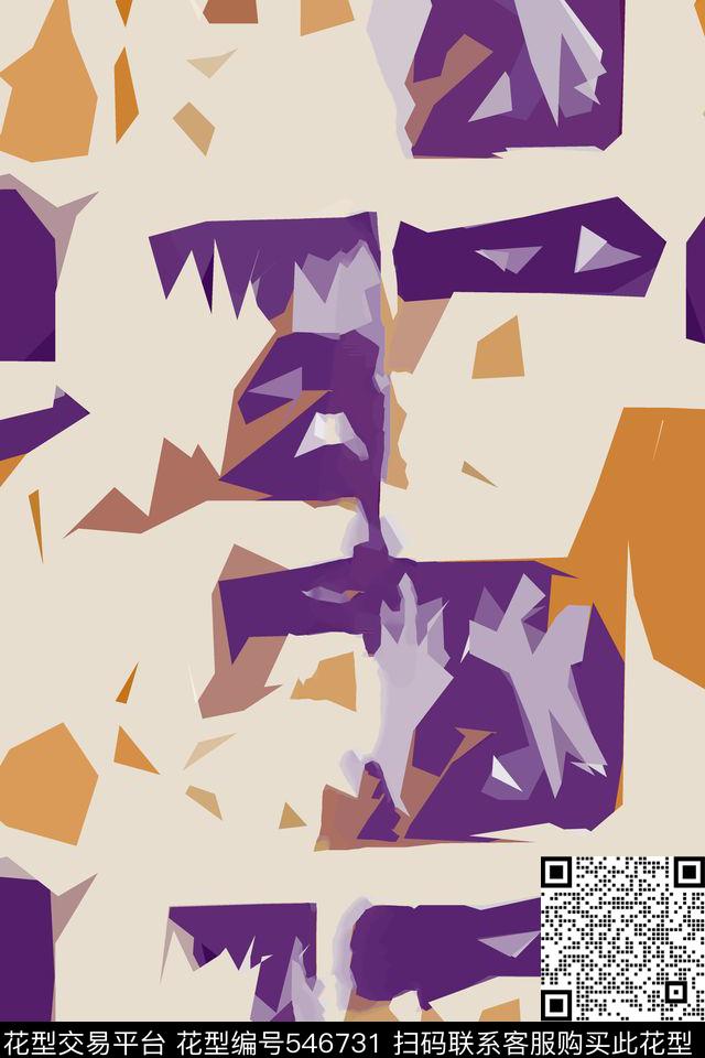 时尚大牌抽象传统印花华亿平台下载（图片编号: 546731） - 瓦栏（Walan）