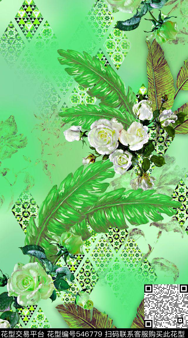 阿拉伯风格渐变数码印花华亿平台下载（图片编号: 546779） - 瓦栏（Walan）