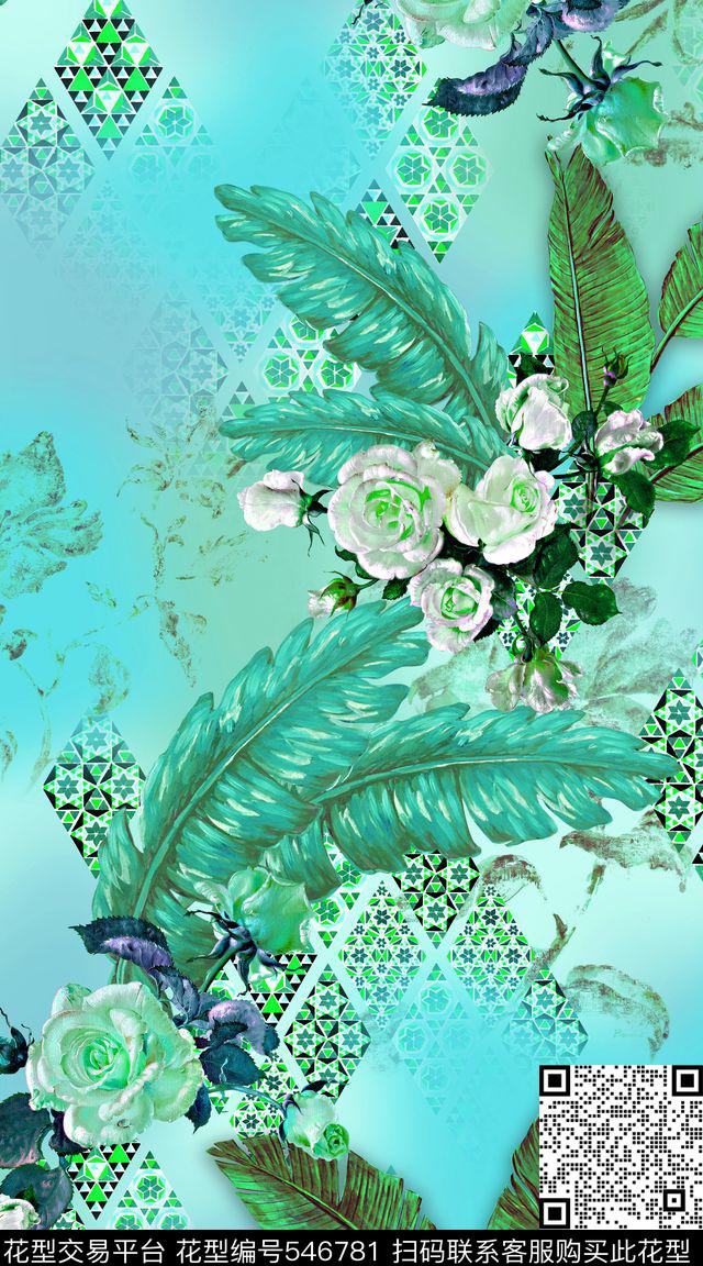 阿拉伯风格渐变数码印花华亿平台下载（图片编号: 546781） - 瓦栏（Walan）