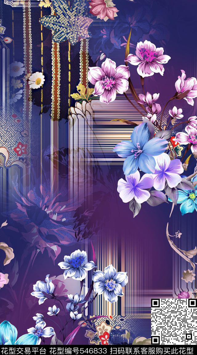 阿拉伯风格民族数码印花华亿平台下载（图片编号: 546833） - 瓦栏（Walan）