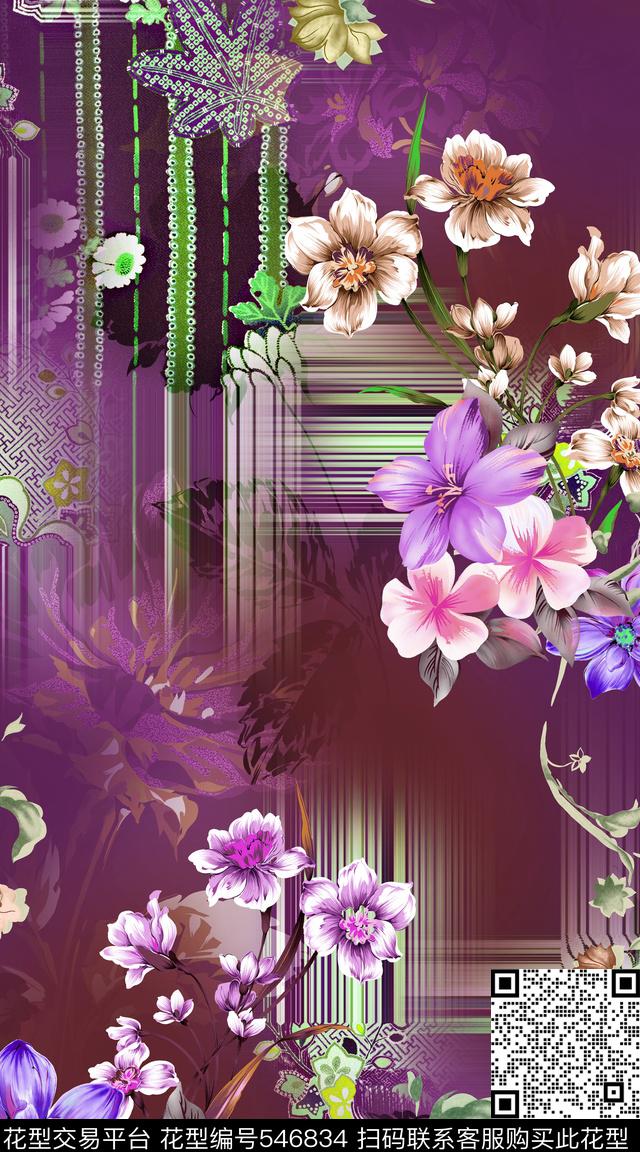 阿拉伯风格民族数码印花华亿平台下载（图片编号: 546834） - 瓦栏（Walan）