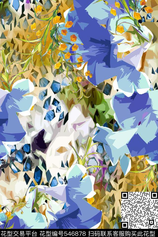 摄影小花动物装饰抽象大气数码印花华亿平台下载（图片编号: 546878） - 瓦栏（Walan）