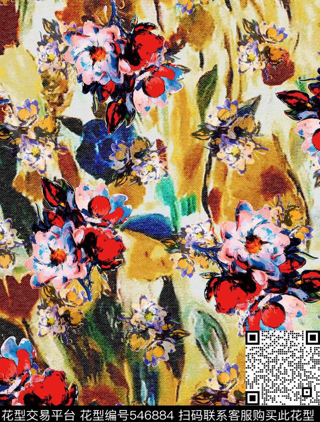 服装花卉家纺数码印花华亿平台下载（图片编号: 546884） - 瓦栏（Walan）