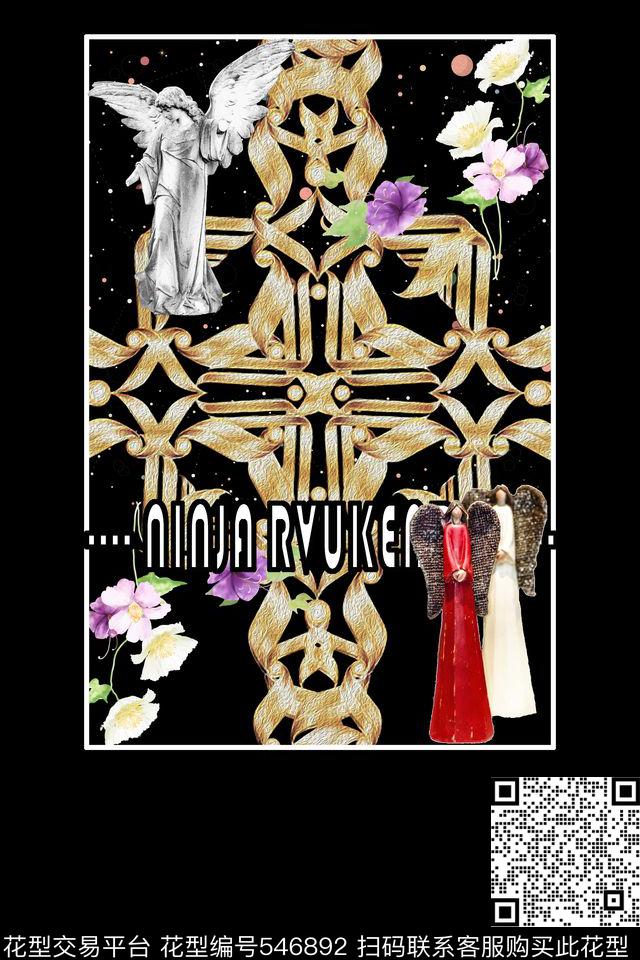 t恤华亿平台潮流复古数码印花华亿平台下载（图片编号: 546892） - 瓦栏（Walan）