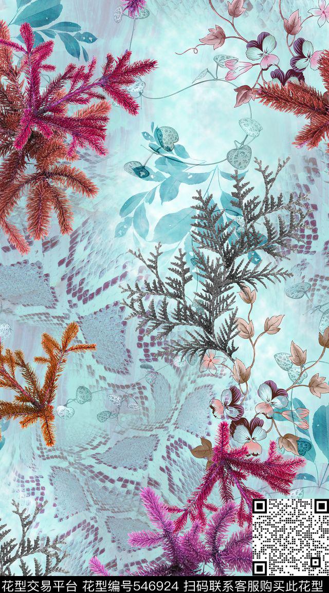 阿拉伯风格动物纹数码印花华亿平台下载（图片编号: 546924） - 瓦栏（Walan）