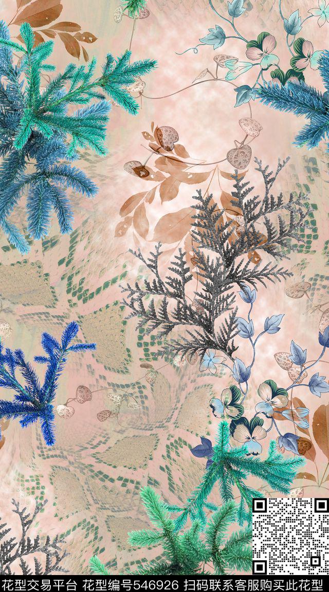 阿拉伯风格动物纹数码印花华亿平台下载（图片编号: 546926） - 瓦栏（Walan）