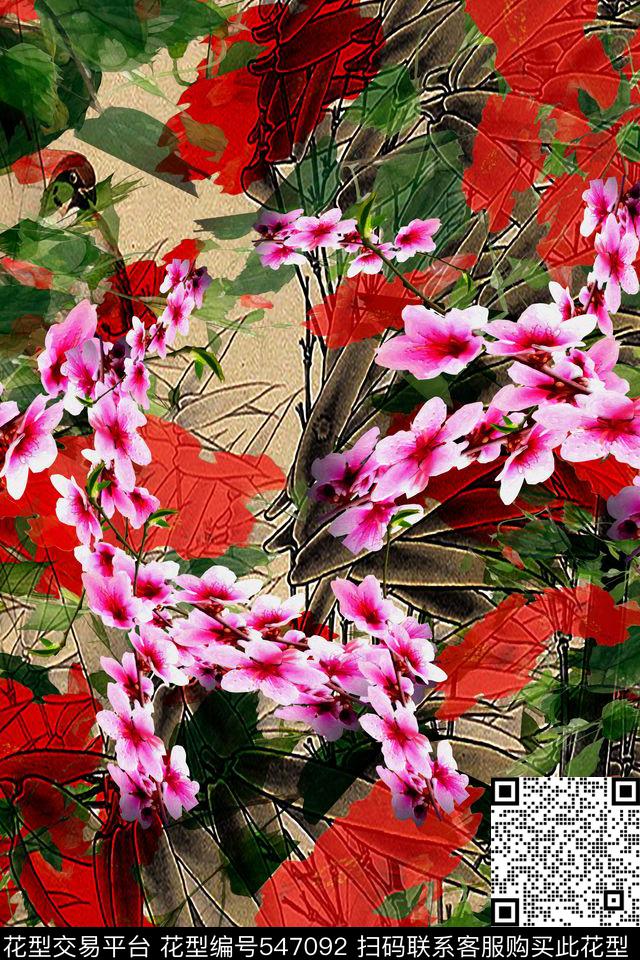 民族风中国风2016春夏新款数码印花华亿平台下载（图片编号: 547092） - 瓦栏（Walan）