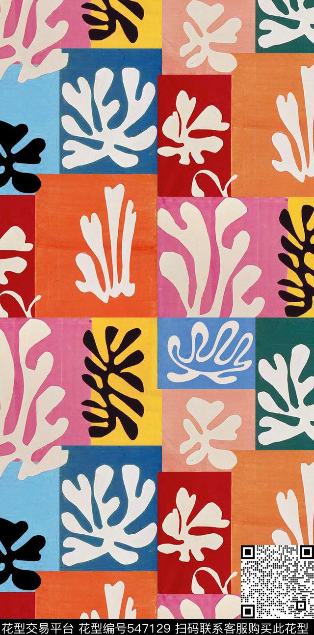 草长裙抽象传统印花华亿平台下载（图片编号: 547129） - 瓦栏（Walan）