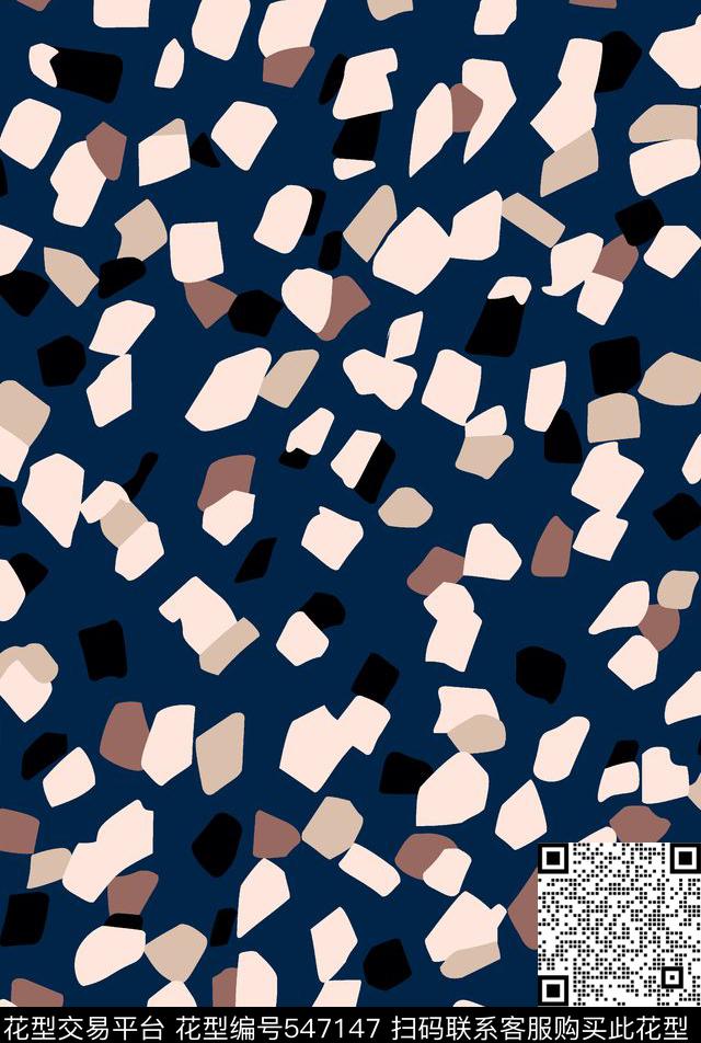 传统手绘几何抽象格子雨伞传统印花华亿平台下载（图片编号: 547147） - 瓦栏（Walan）