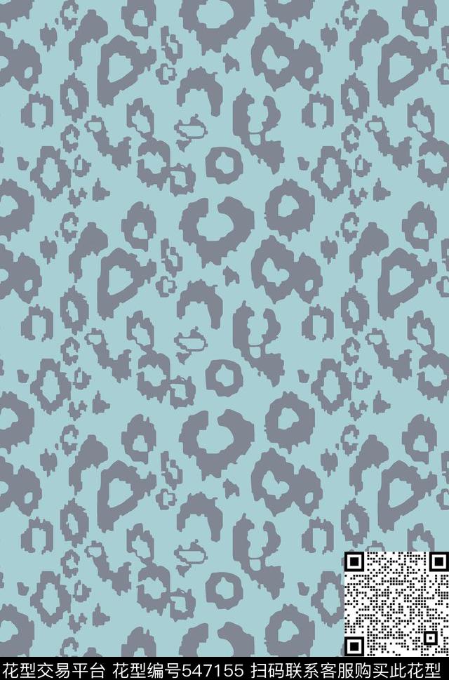 抽象几何豹纹传统手绘雨伞传统印花华亿平台下载（图片编号: 547155） - 瓦栏（Walan）