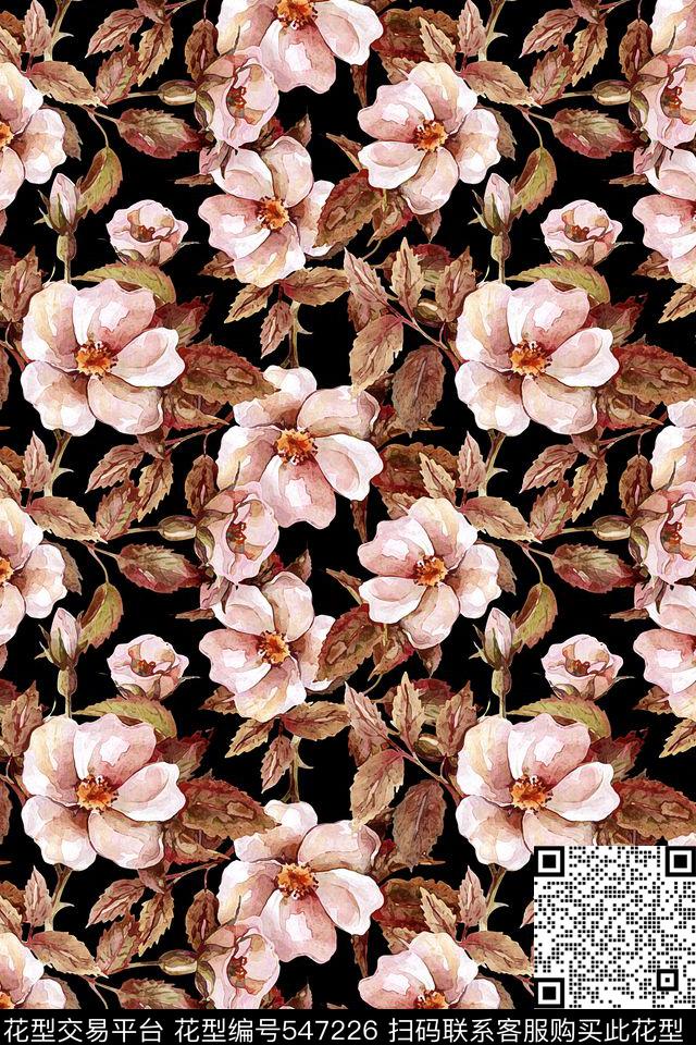 桃花花瓣小碎花传统印花华亿平台下载（图片编号: 547226） - 瓦栏（Walan）