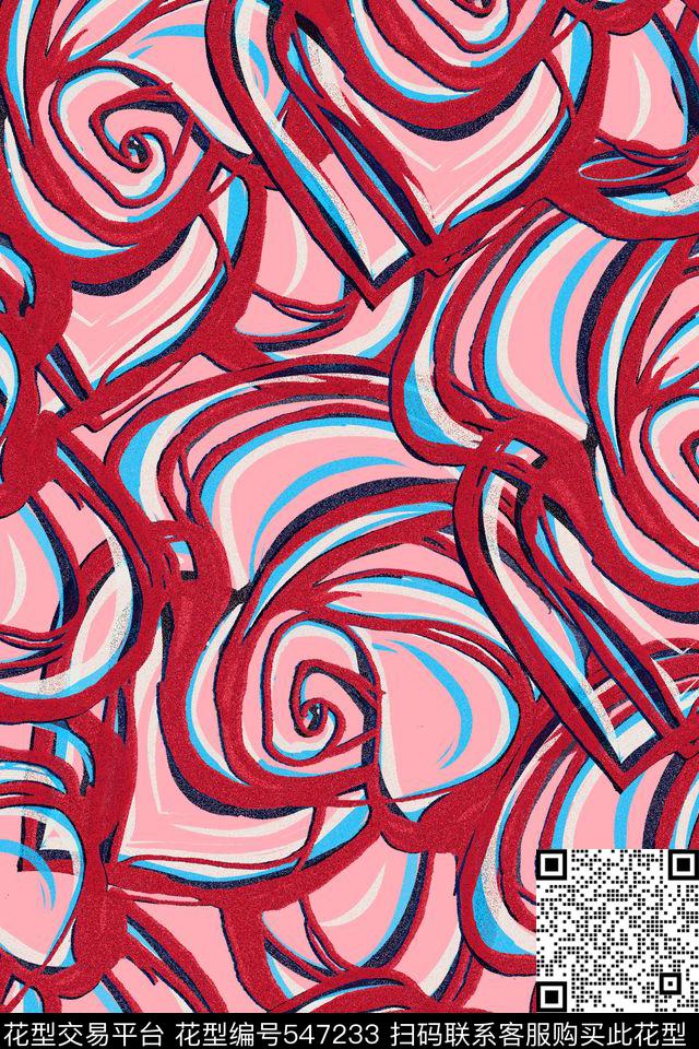 创意满版服装花卉数码印花华亿平台下载（图片编号: 547233） - 瓦栏（Walan）