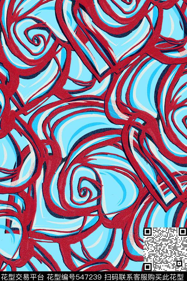 创意满版服装花卉数码印花华亿平台下载（图片编号: 547239） - 瓦栏（Walan）