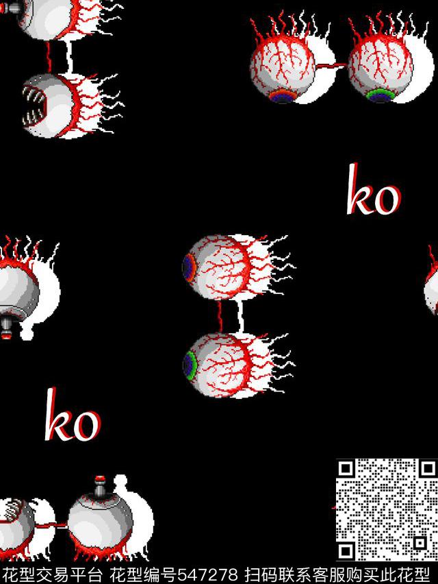 时尚潮流趣叶男装图案卡通男装图案传统印花华亿平台下载（图片编号: 547278） - 瓦栏（Walan）