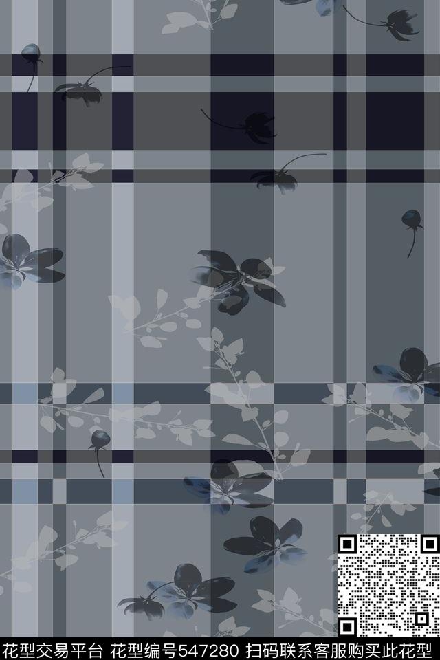 暗花复古格子传统印花华亿平台下载（图片编号: 547280） - 瓦栏（Walan）