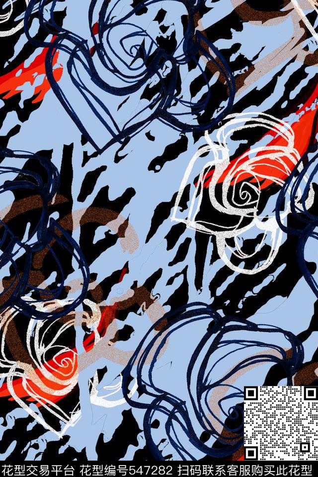 动物纹理服装花卉数码印花华亿平台下载（图片编号: 547282） - 瓦栏（Walan）