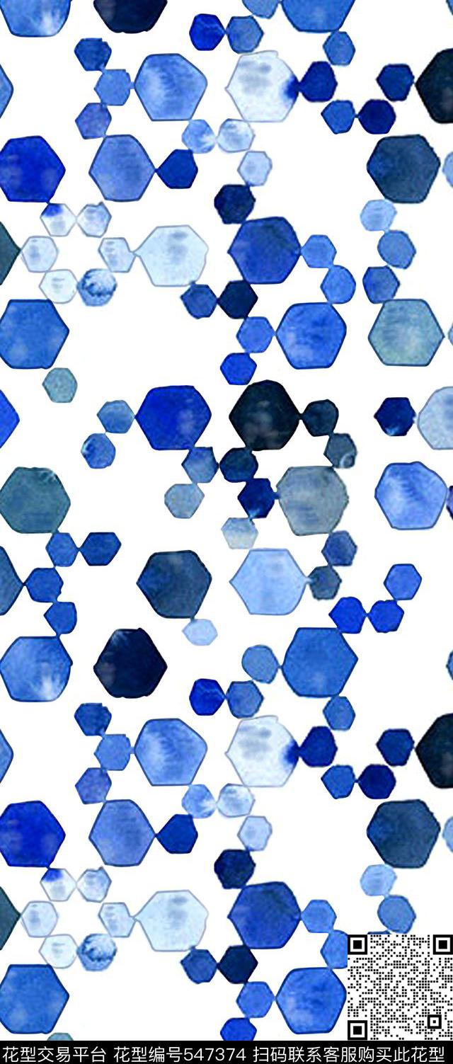 几何菱形水彩传统印花华亿平台下载（图片编号: 547374） - 瓦栏（Walan）