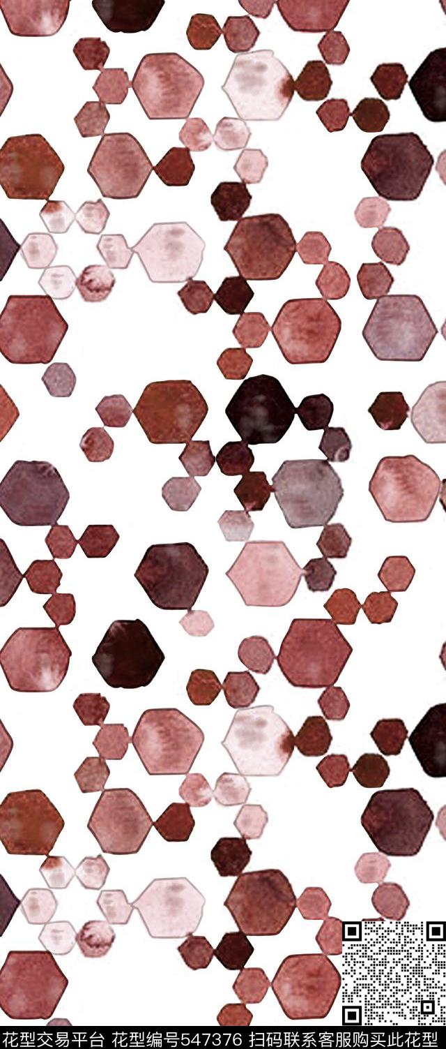 笔触波点抽象传统印花华亿平台下载（图片编号: 547376） - 瓦栏（Walan）