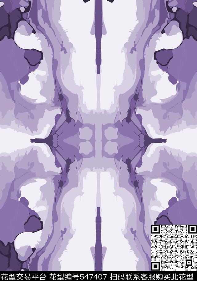 抽象肌理写意数码印花华亿平台下载（图片编号: 547407） - 瓦栏（Walan）