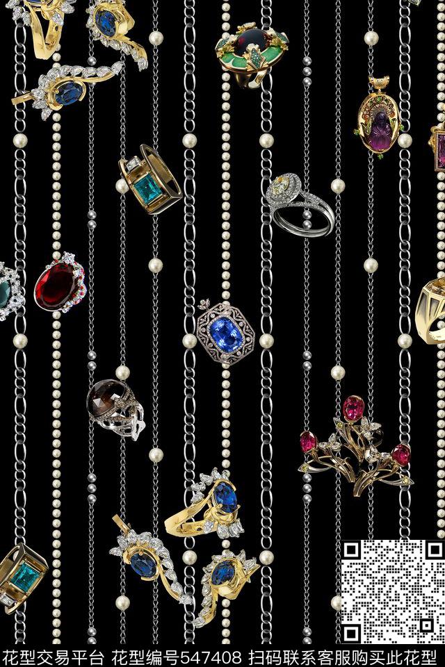 戒指珠宝时尚链条内销华亿平台数码印花华亿平台下载（图片编号: 547408） - 瓦栏（Walan）