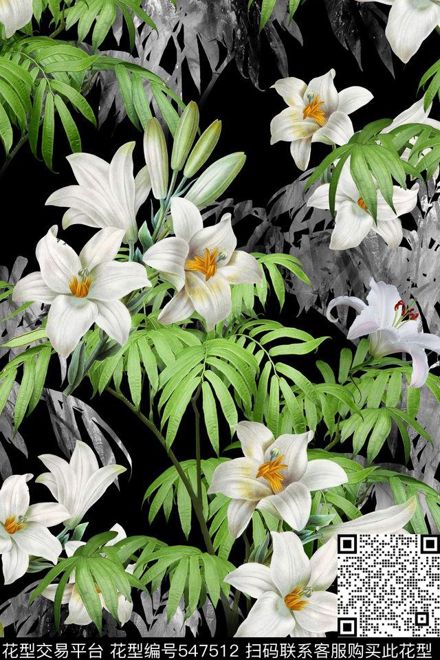 百合复古纯色底数码印花华亿平台下载（图片编号: 547512） - 瓦栏（Walan）