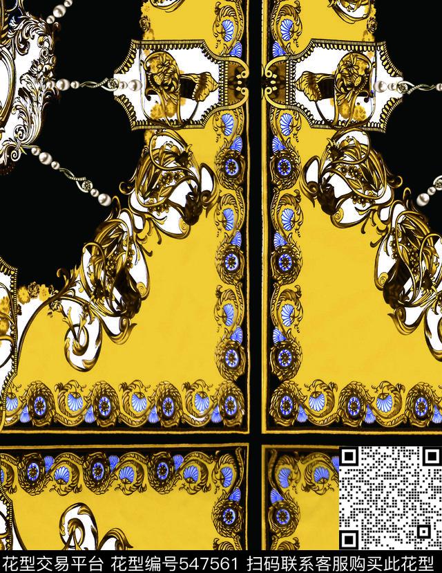 欧式花纹创意花纹珍珠传统印花华亿平台下载（图片编号: 547561） - 瓦栏（Walan）