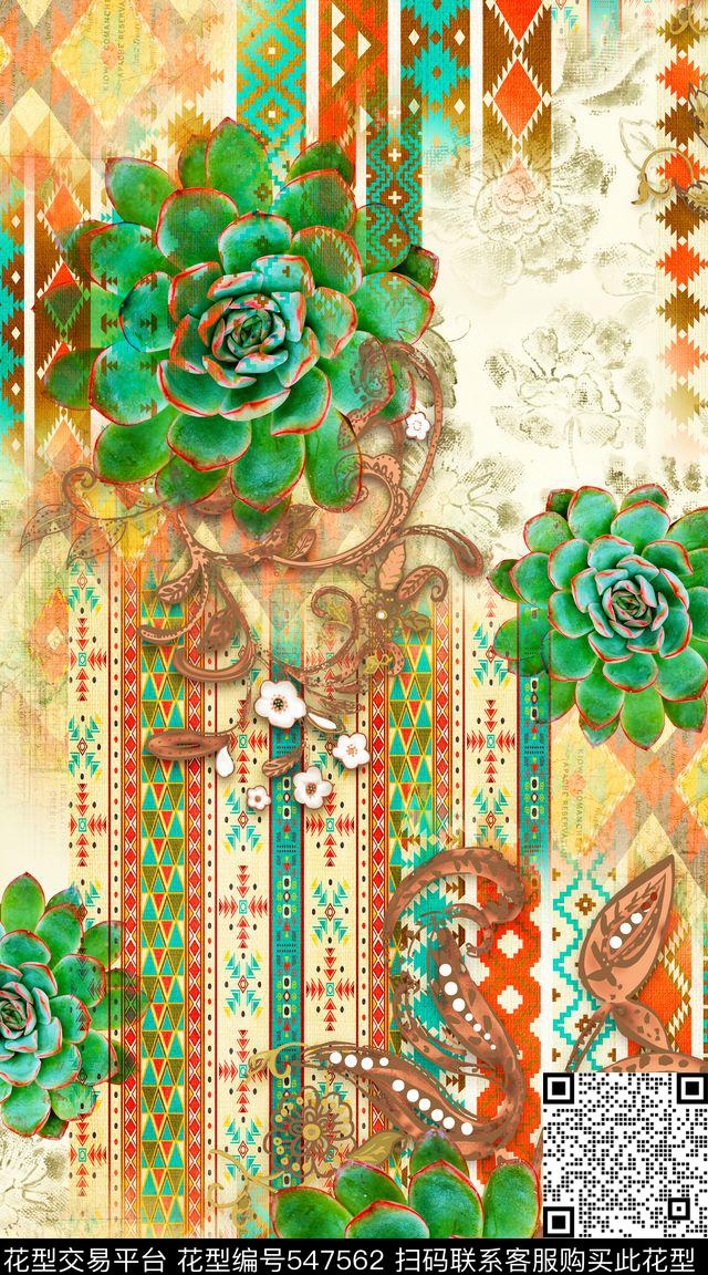 阿拉伯风格民族数码印花华亿平台下载（图片编号: 547562） - 瓦栏（Walan）