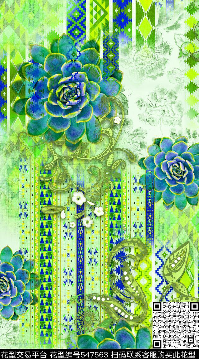 阿拉伯风格民族数码印花华亿平台下载（图片编号: 547563） - 瓦栏（Walan）