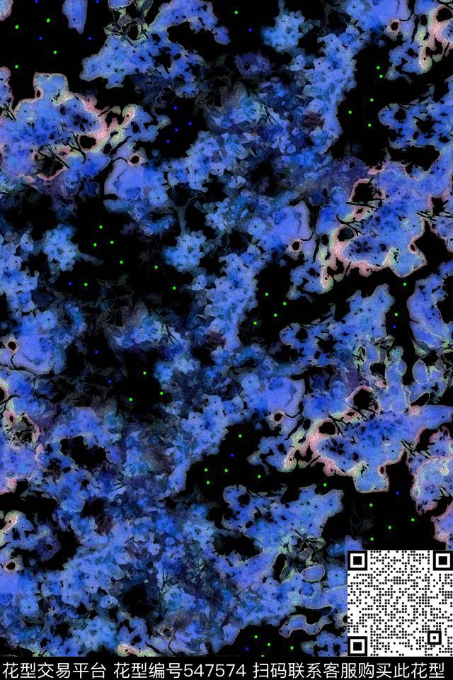 花卉抽象时尚传统印花华亿平台下载（图片编号: 547574） - 瓦栏（Walan）