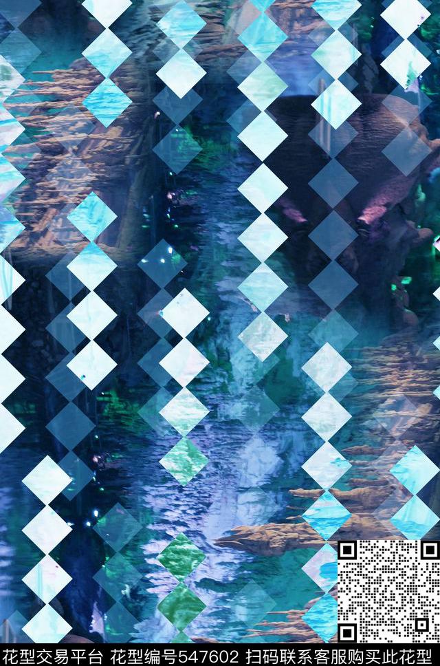 复古几何男装华亿平台数码印花华亿平台下载（图片编号: 547602） - 瓦栏（Walan）