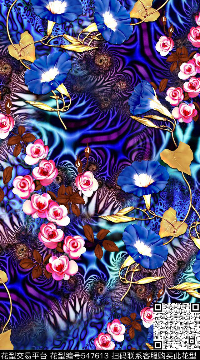 阿拉伯风格炫彩数码印花华亿平台下载（图片编号: 547613） - 瓦栏（Walan）