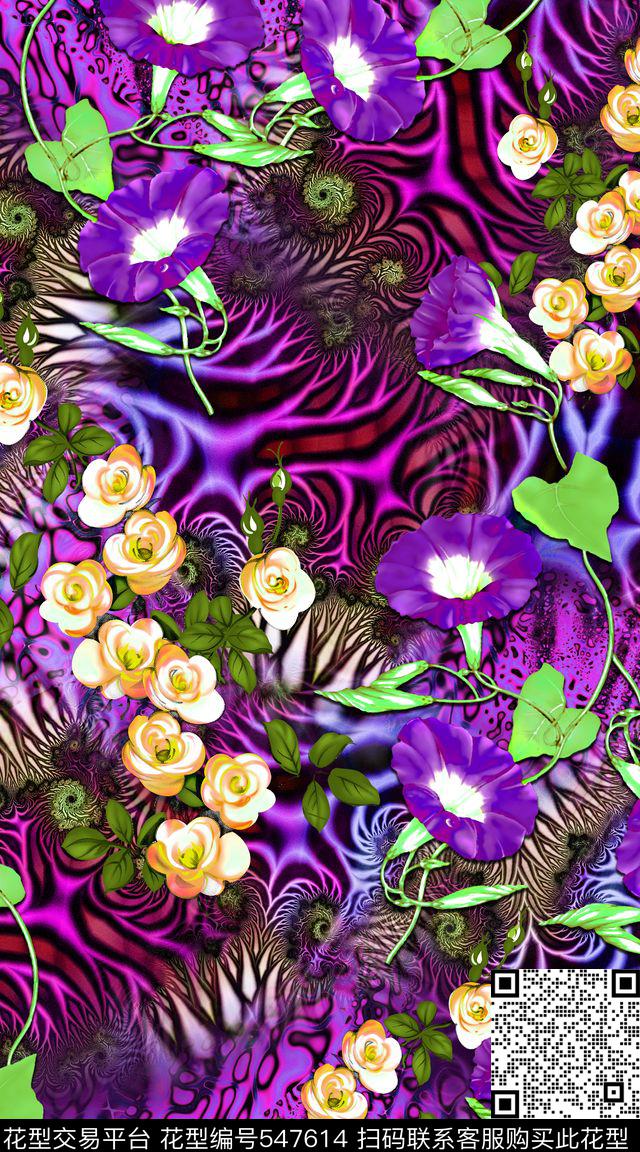 阿拉伯风格炫彩数码印花华亿平台下载（图片编号: 547614） - 瓦栏（Walan）