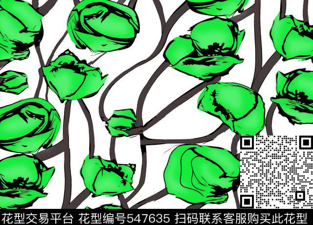 创意花纹花朵时尚花卉花朵传统印花华亿平台下载（图片编号: 547635） - 瓦栏（Walan）
