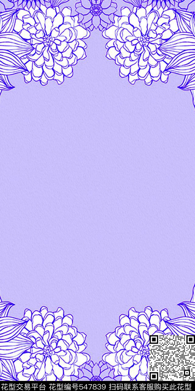 时尚油画花卉连衣裙羽绒服外套传统印花华亿平台下载（图片编号: 547839） - 瓦栏（Walan）