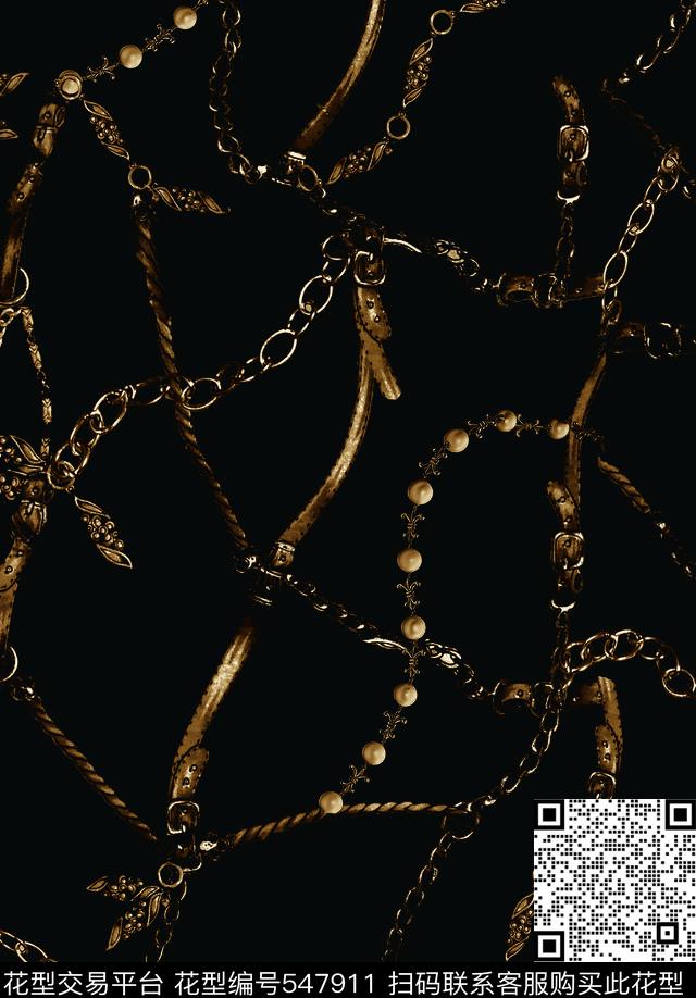 珍珠铁链钻传统印花华亿平台下载（图片编号: 547911） - 瓦栏（Walan）