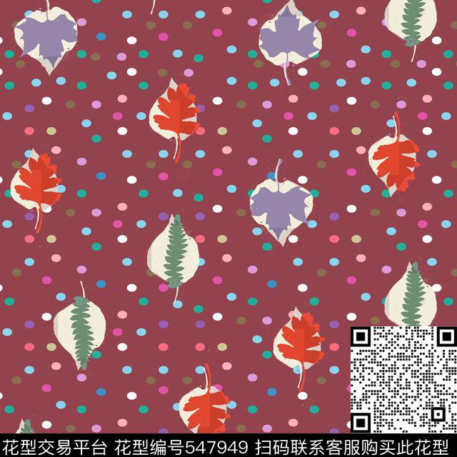 流行时尚手绘波点传统印花华亿平台下载（图片编号: 547949） - 瓦栏（Walan）