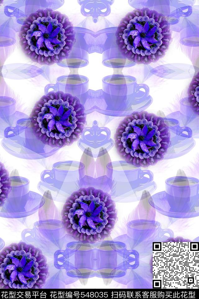 茶杯潮流果盘数码印花华亿平台下载（图片编号: 548035） - 瓦栏（Walan）