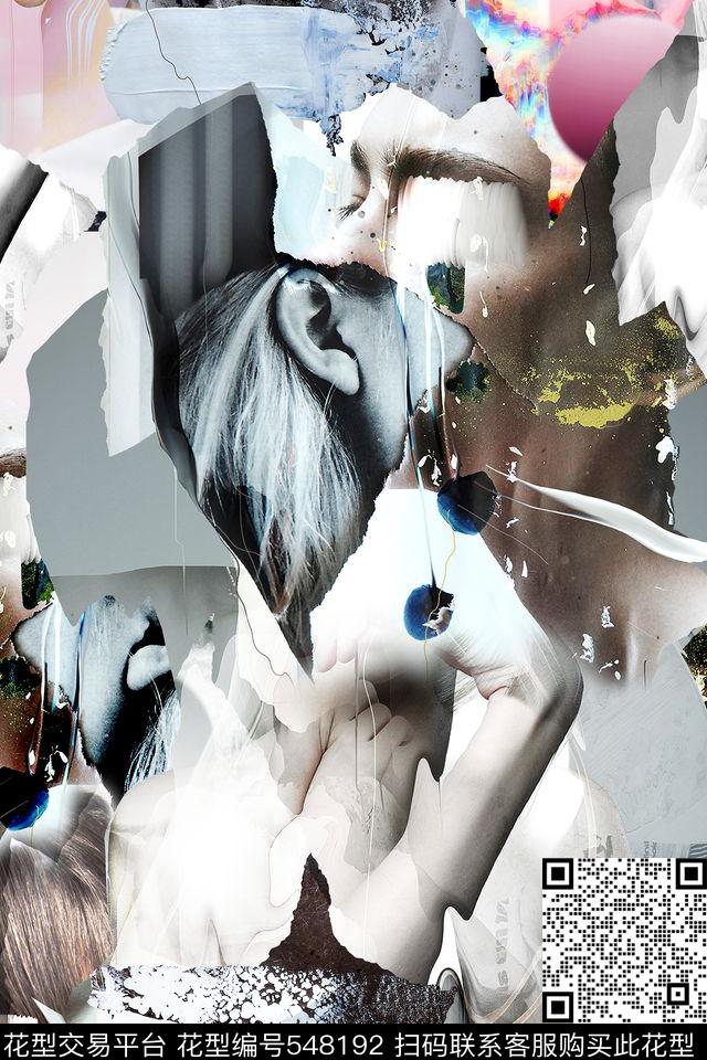 抽象雕塑海报数码印花华亿平台下载（图片编号: 548192） - 瓦栏（Walan）