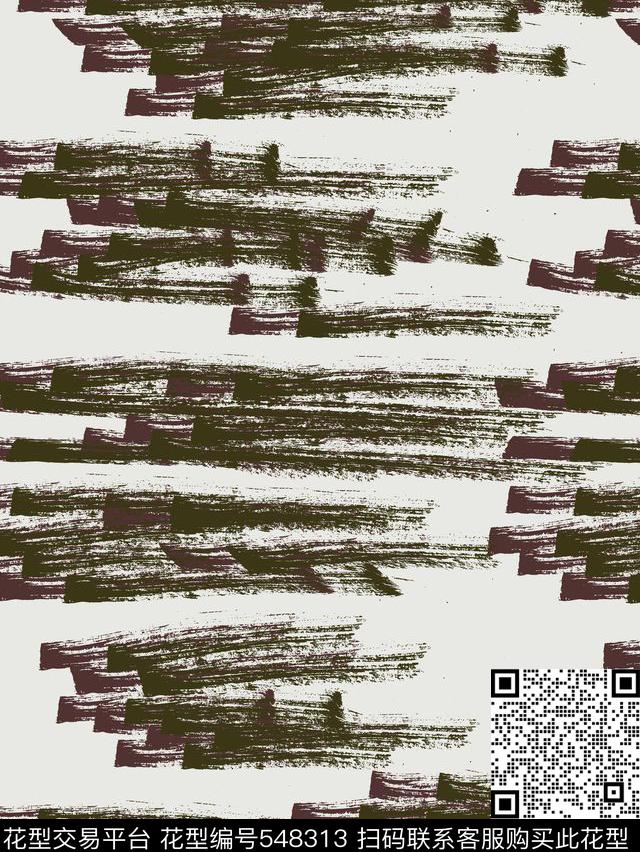 抽象笔刷墨迹数码印花华亿平台下载（图片编号: 548313） - 瓦栏（Walan）