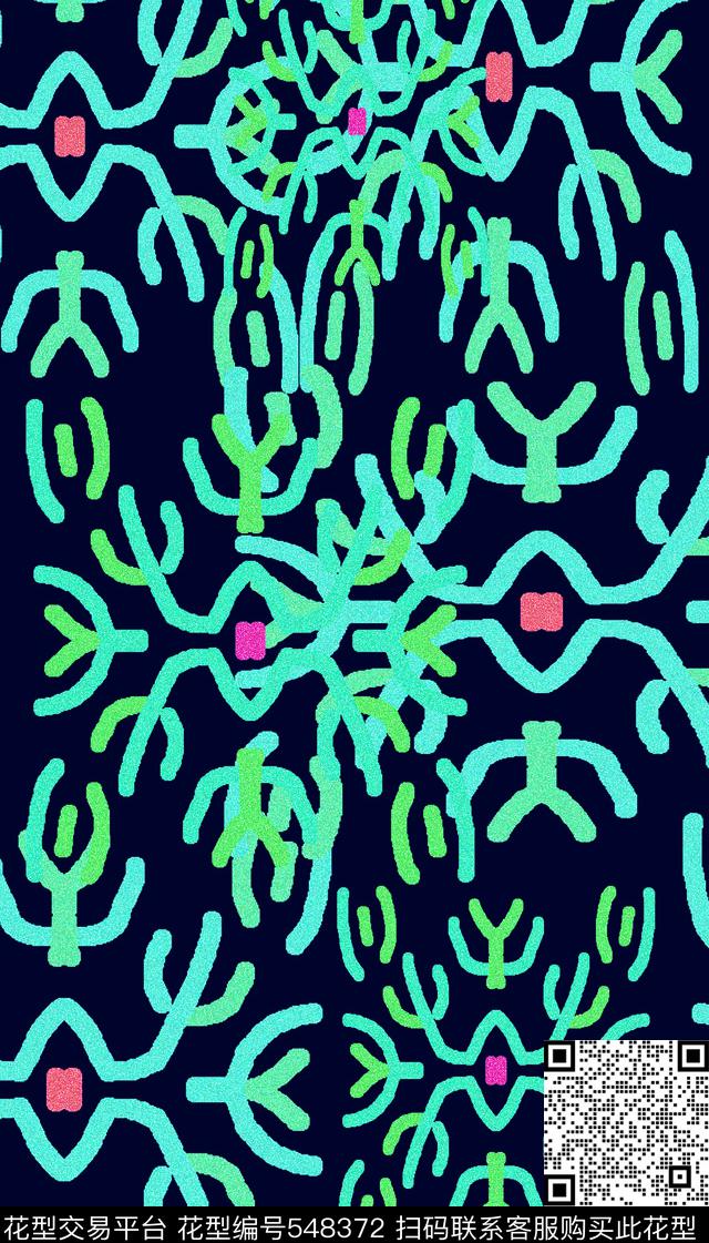 传统时尚花卉叶子民族风图案传统印花华亿平台下载（图片编号: 548372） - 瓦栏（Walan）