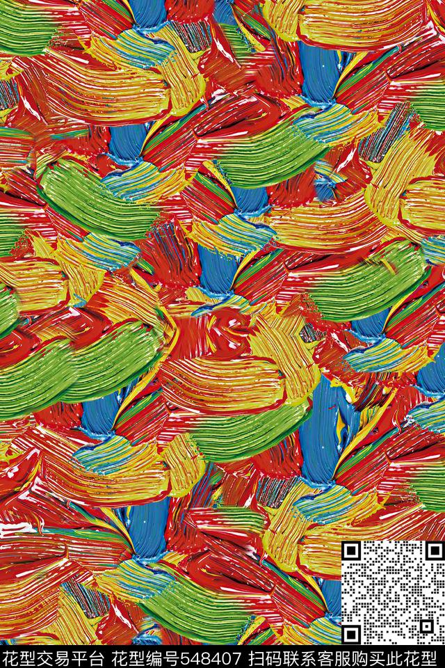 抽象肌理几何数码印花华亿平台下载（图片编号: 548407） - 瓦栏（Walan）