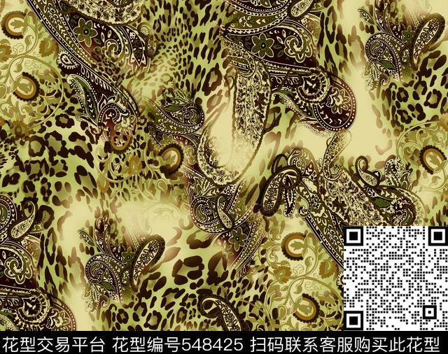 豹纹拼花创意传统印花华亿平台下载（图片编号: 548425） - 瓦栏（Walan）