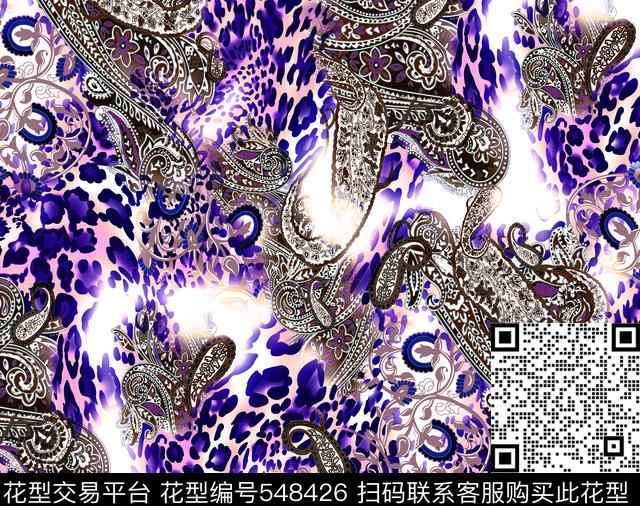 豹纹拼花创意传统印花华亿平台下载（图片编号: 548426） - 瓦栏（Walan）