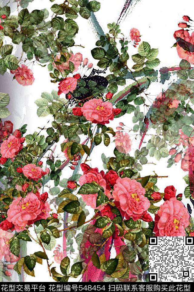 休闲风花卉连衣裙睡衣泳装数码印花华亿平台下载（图片编号: 548454） - 瓦栏（Walan）