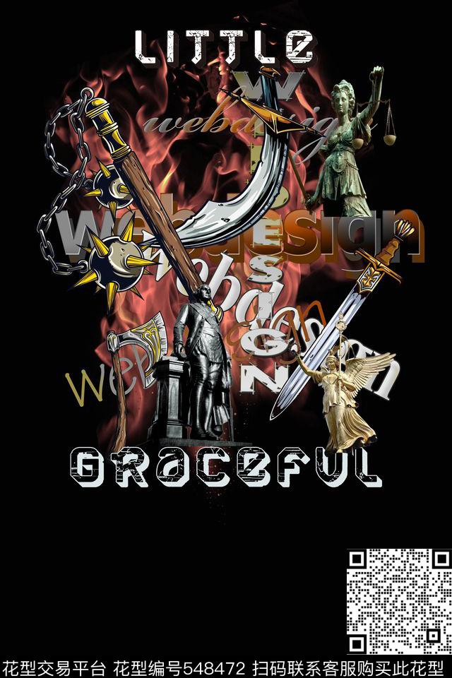 潮流复古t恤华亿平台数码印花华亿平台下载（图片编号: 548472） - 瓦栏（Walan）